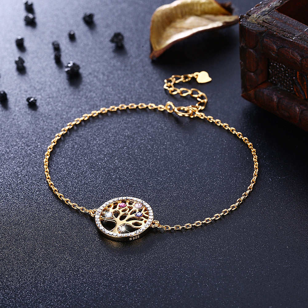 925 Sterling Silver Crystal Life Tree Bracelets For Women Party Gift About Long Bracelet Fashion Jewelry SVH241 925 Sterling Silver Crystal Life Tree Bracelets For Women Party Gift About Long Bracelet Fashion Jewelry SVH241